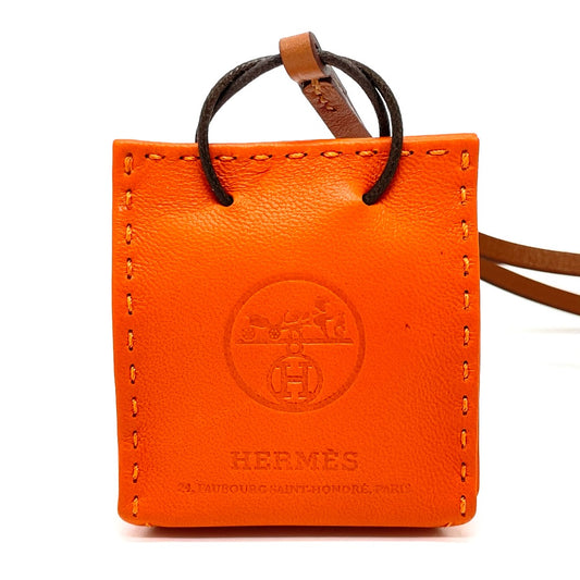 HERMES ショッパー チャーム サック オランジュ ストラップ チャーム アニョーミロ レディース - brandshop-reference