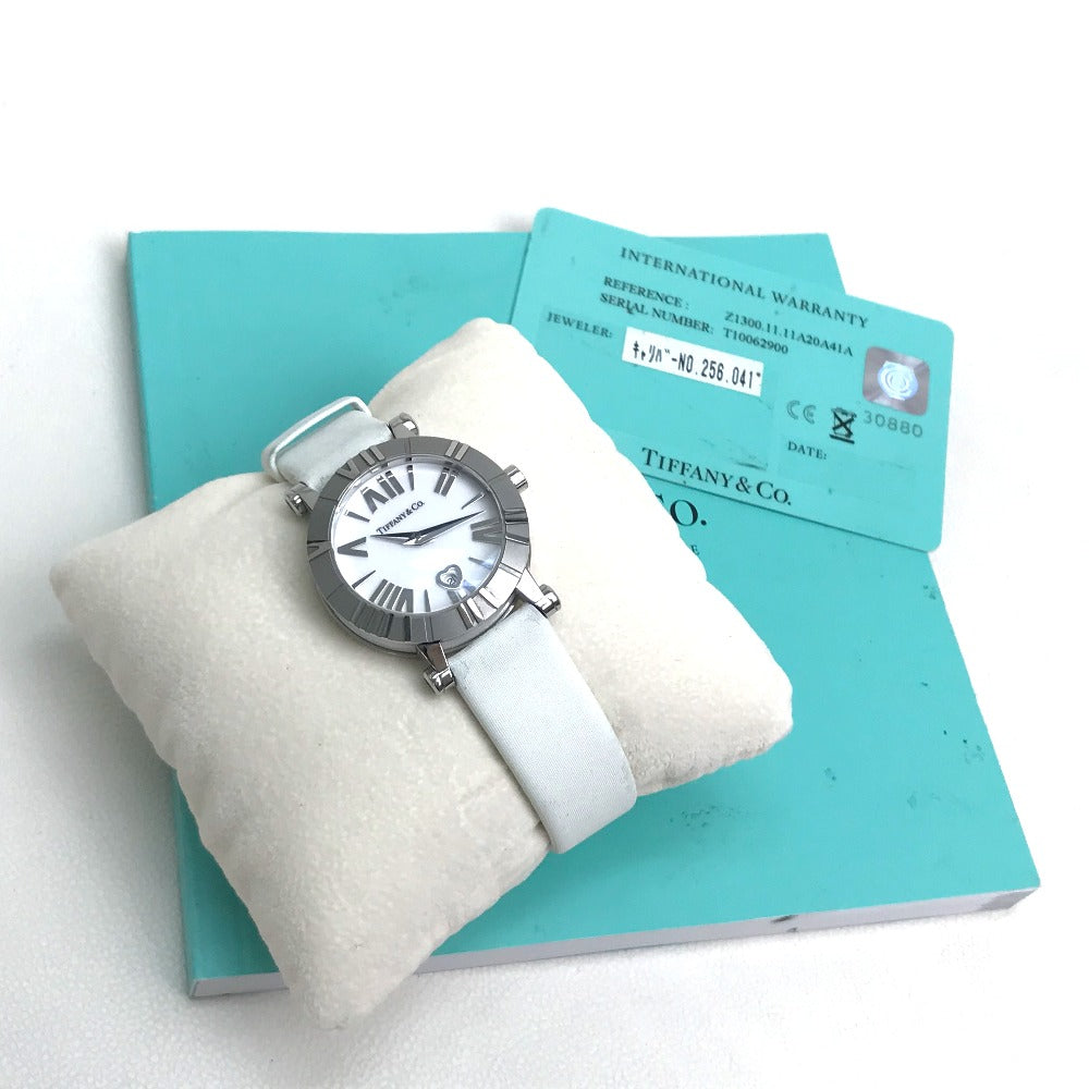 TIFFANY&Co. Z1300.11.11A20A41A ホワイトセラミック アトラス 30mm 腕時計 SS/革ベルト レディース - brandshop-reference
