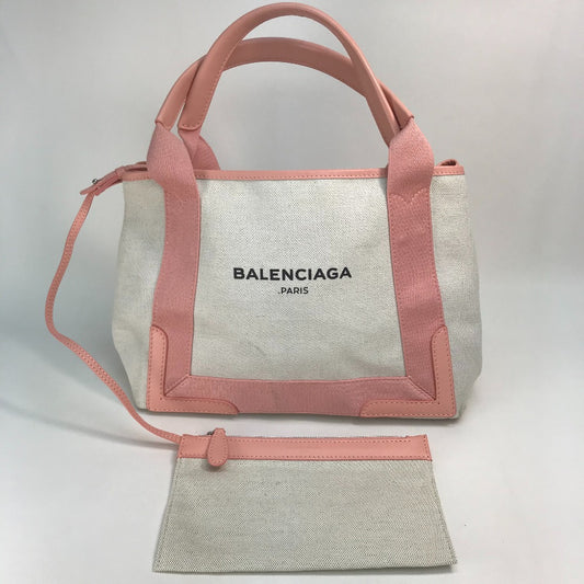 BALENCIAGA 339933 ネイビーカバスS ハンドバッグ トートバッグ キャンバス/レザー レディース - brandshop-reference
