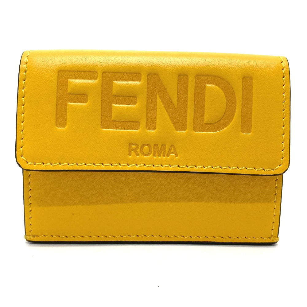 Fendi 8M0395 Micro Tripord Compact Wallet 3- 폴드 지갑 가죽