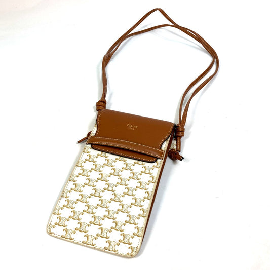 CELINE 10G332CQD トリオンフ フォンケース バイルポーチ カバン ショルダーバッグ ポシェット 肩掛け スマートフォンケース PVC/ナイロン レディース - brandshop-reference