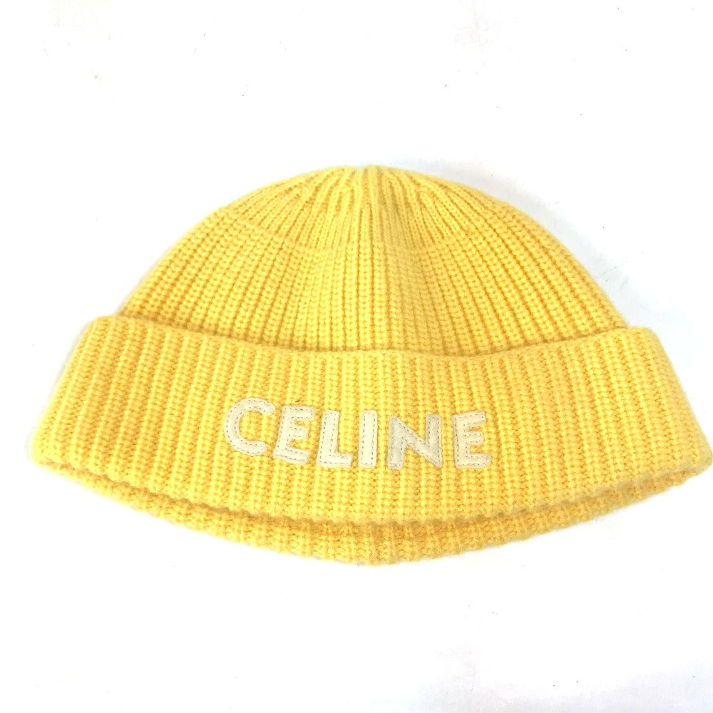 CELINE 2A61W535Q ロゴ エンブロイダリー ビーニー 帽子 ニット帽