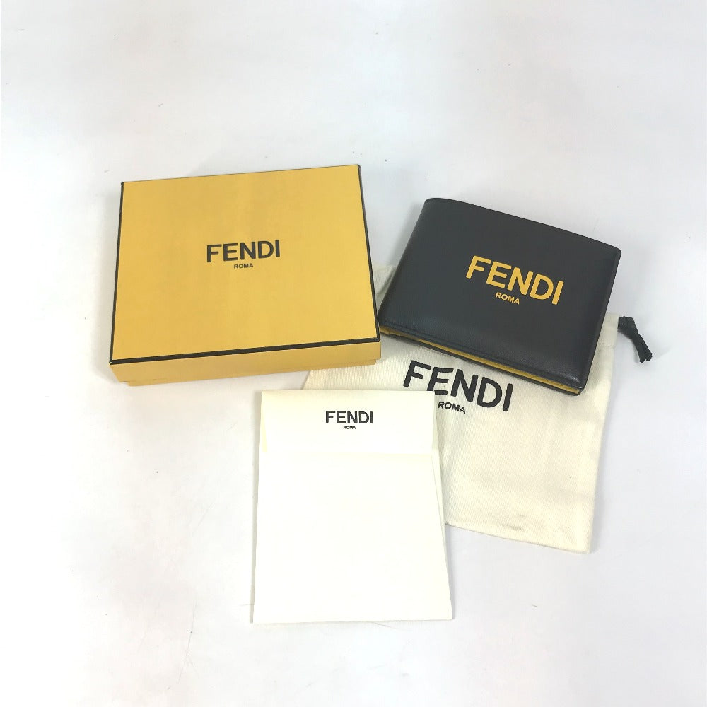 FENDI 7M0001 ロゴ 財布 2つ折り財布 レザー メンズ - brandshop-reference
