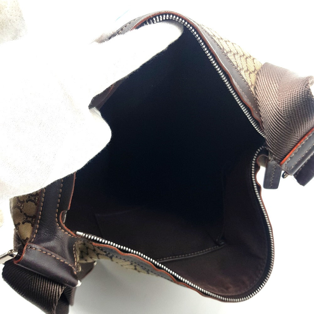 CELINE マカダム 総柄 ヴィンテージ クロスボディ メッセンジャー ショルダーバッグ キャンバス×レザー ユニセックス - brandshop-reference