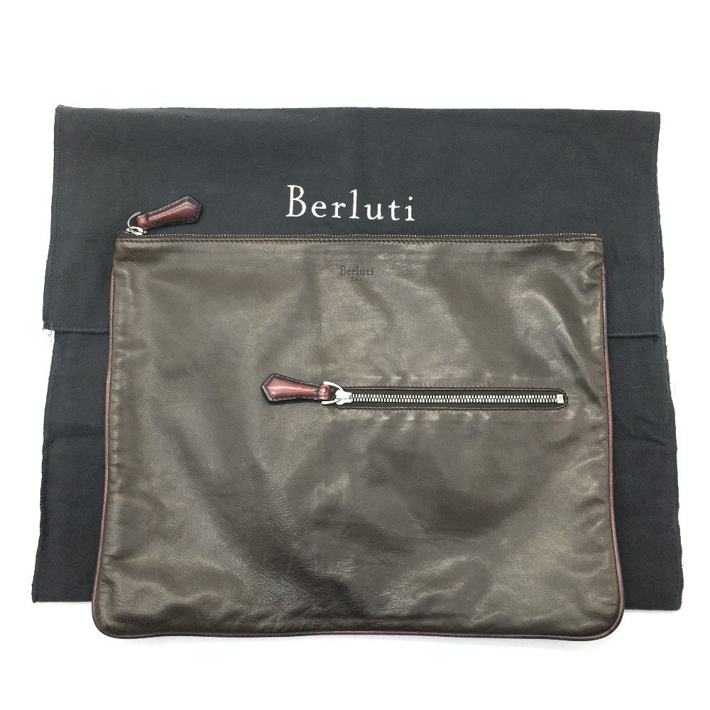 Berluti カリグラフィ インサイド カバン セカンドバッグ クラッチバッグ レザー メンズ - brandshop-reference
