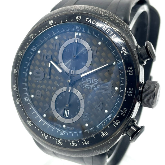 ORIS 7611 クロノグラフ TT3 CHRONOGRAPH BLACK 自動巻き 腕時計 チタン メンズ - brandshop-reference
