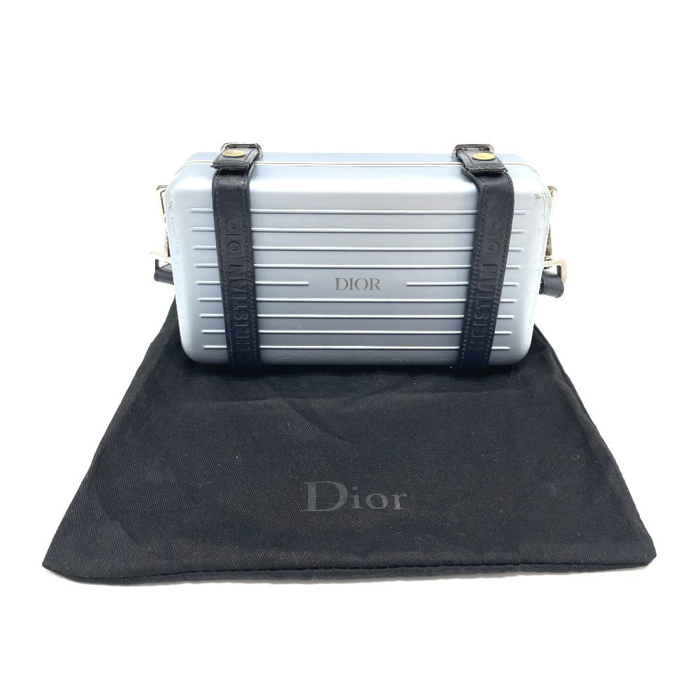 Dior 2DRCA295YWT リモワコラボ ウォレット パーソナルクラッチバッグ 2WAY 財布 トラベルケース アルミニウム メンズ - brandshop-reference