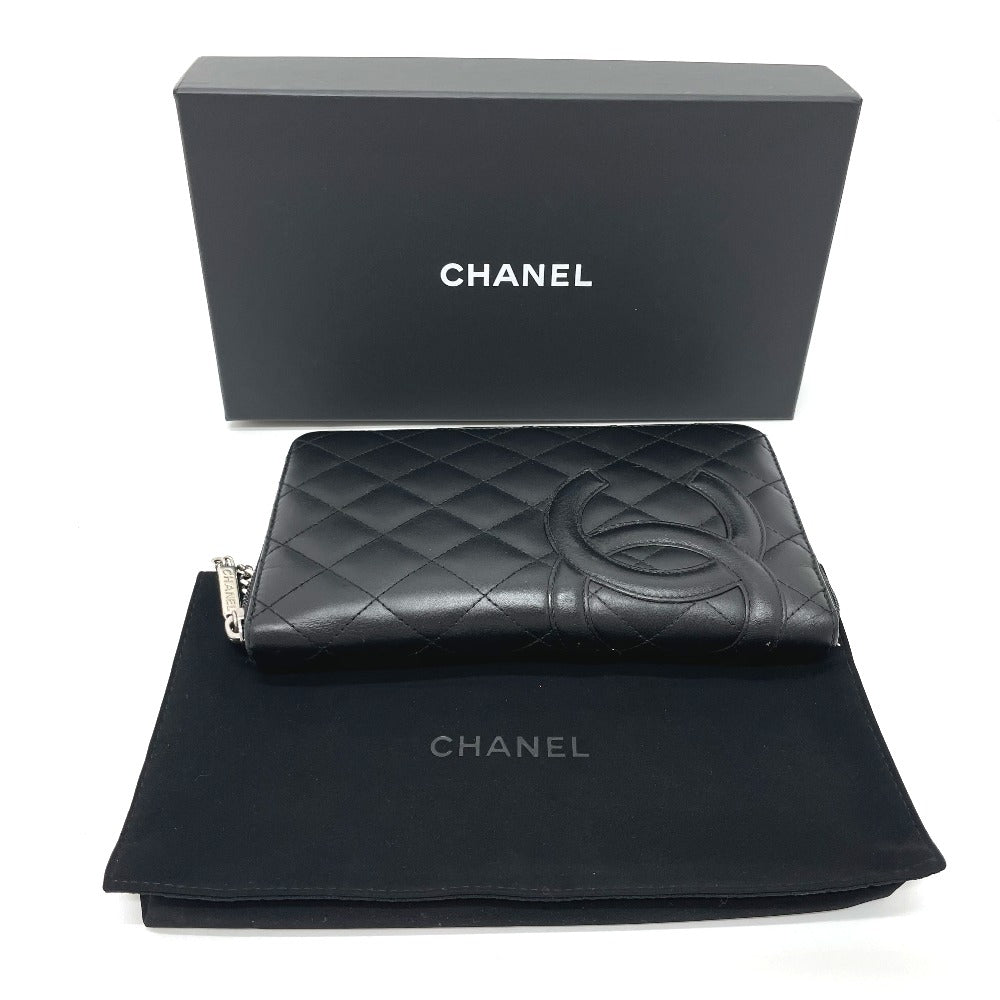 CHANEL A26710 カンボンライン オーガナイザー ラウンドファスナー 長財布 カーフレザー レディース - brandshop-reference