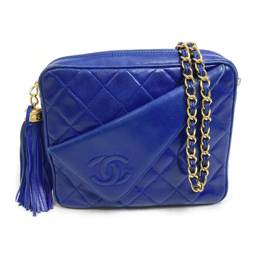 Chanel blue camera online bag