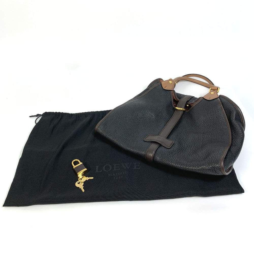 LOEWE アナグラム バイカラー ハンドバッグ レザー レディース - brandshop-reference