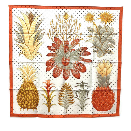 HERMES Index Bromeliaceae ブロメリアの目録 スカーフ カレ 90 スカーフ シルク レディース - brandshop-reference