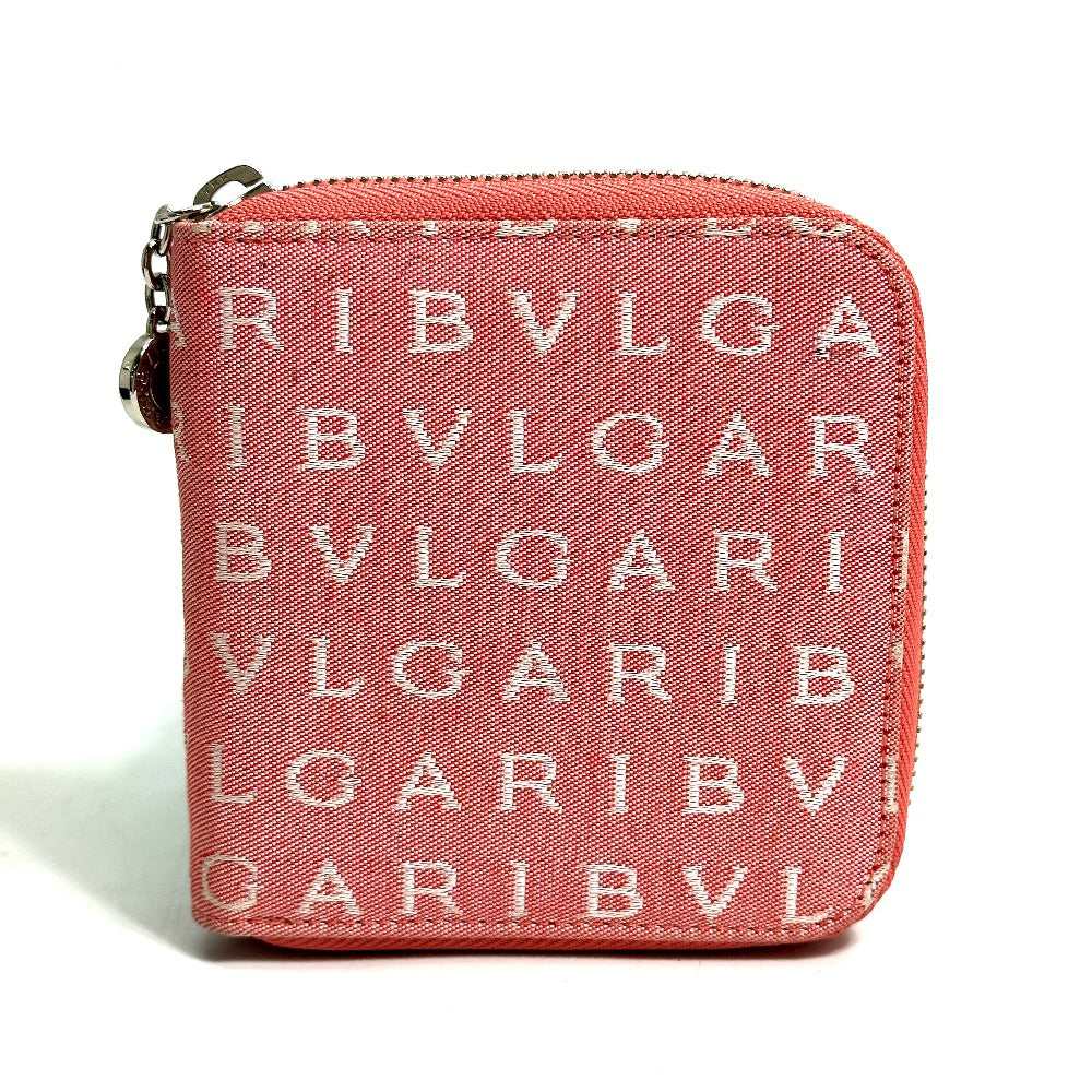 BVLGARI ロゴマニア キャンバス ラウンドジップ財布 - 折り財布