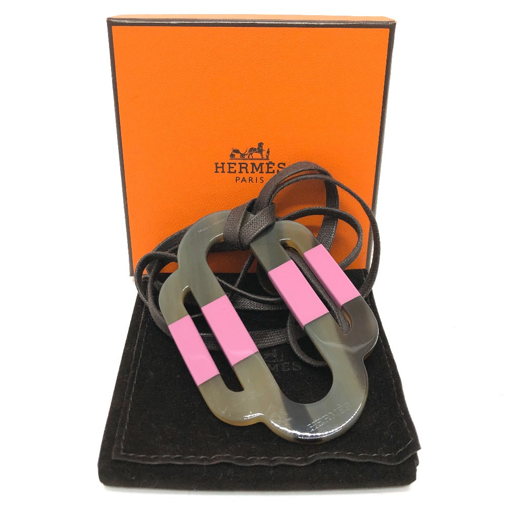 HERMES プレート アトラージュ アクセサリー ネックレス バッファローホーン レディース - brandshop-reference