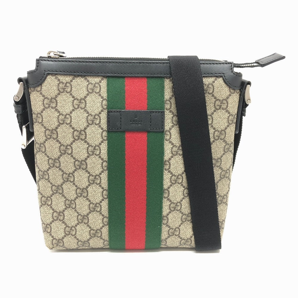 GUCCI 471454 GG フラット メッセンジャー カバン ショルダーバッグ GG ...