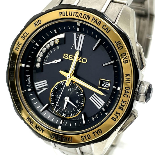 SEIKO 8B54-OBGO/SAGA186 ブライツ ソーラー クォーツ 腕時計 チタン メンズ - brandshop-reference