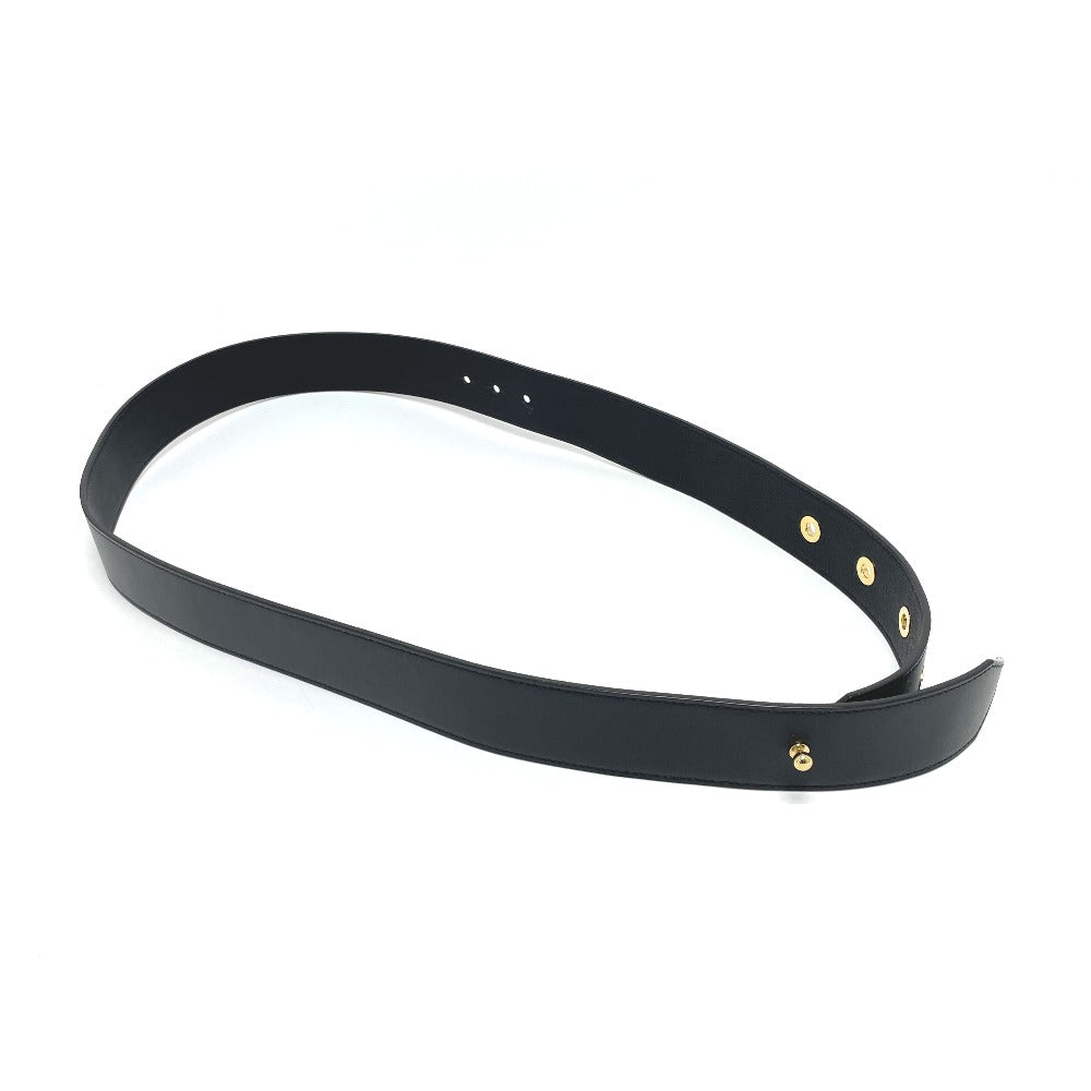 Louis Vuitton LV Knotted Belt Black Leather. Size 80 cm