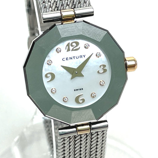 CENTURY 606.7.S.AB1.15.SM プライムタイム 8Pダイヤモンド サファイアケース 腕時計 SS レディース - brandshop-reference