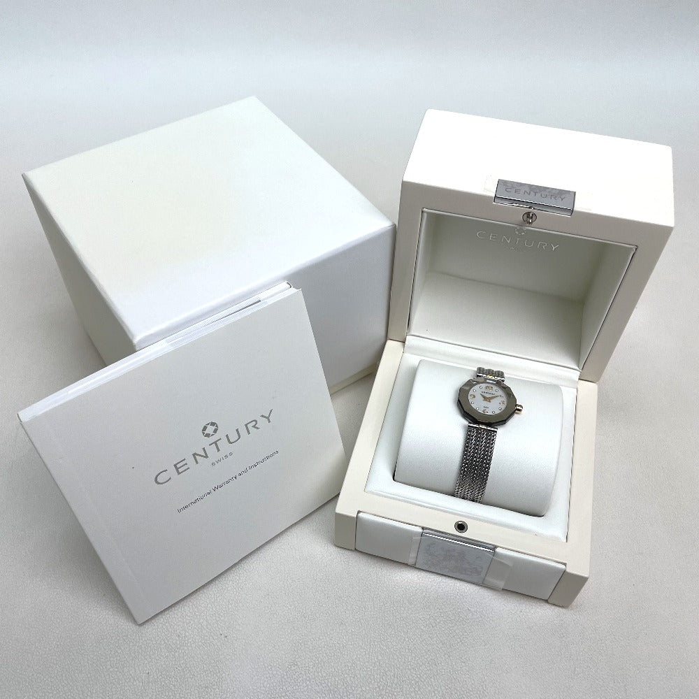 CENTURY 606.7.S.AB1.15.SM プライムタイム 8Pダイヤモンド サファイアケース 腕時計 SS レディース - brandshop-reference