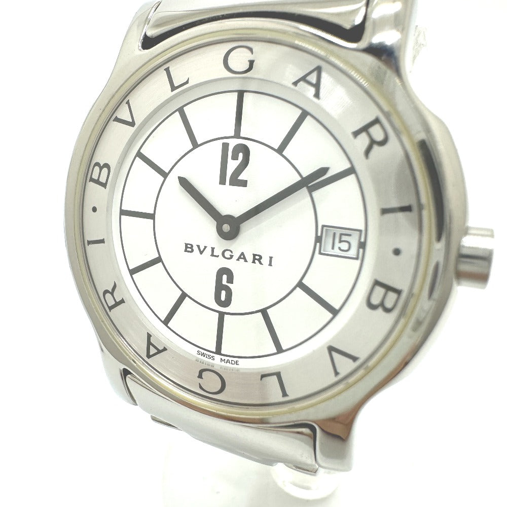 BVLGARI ST35S ソロテンポ クォーツ デイト 腕時計 SS メンズ ...
