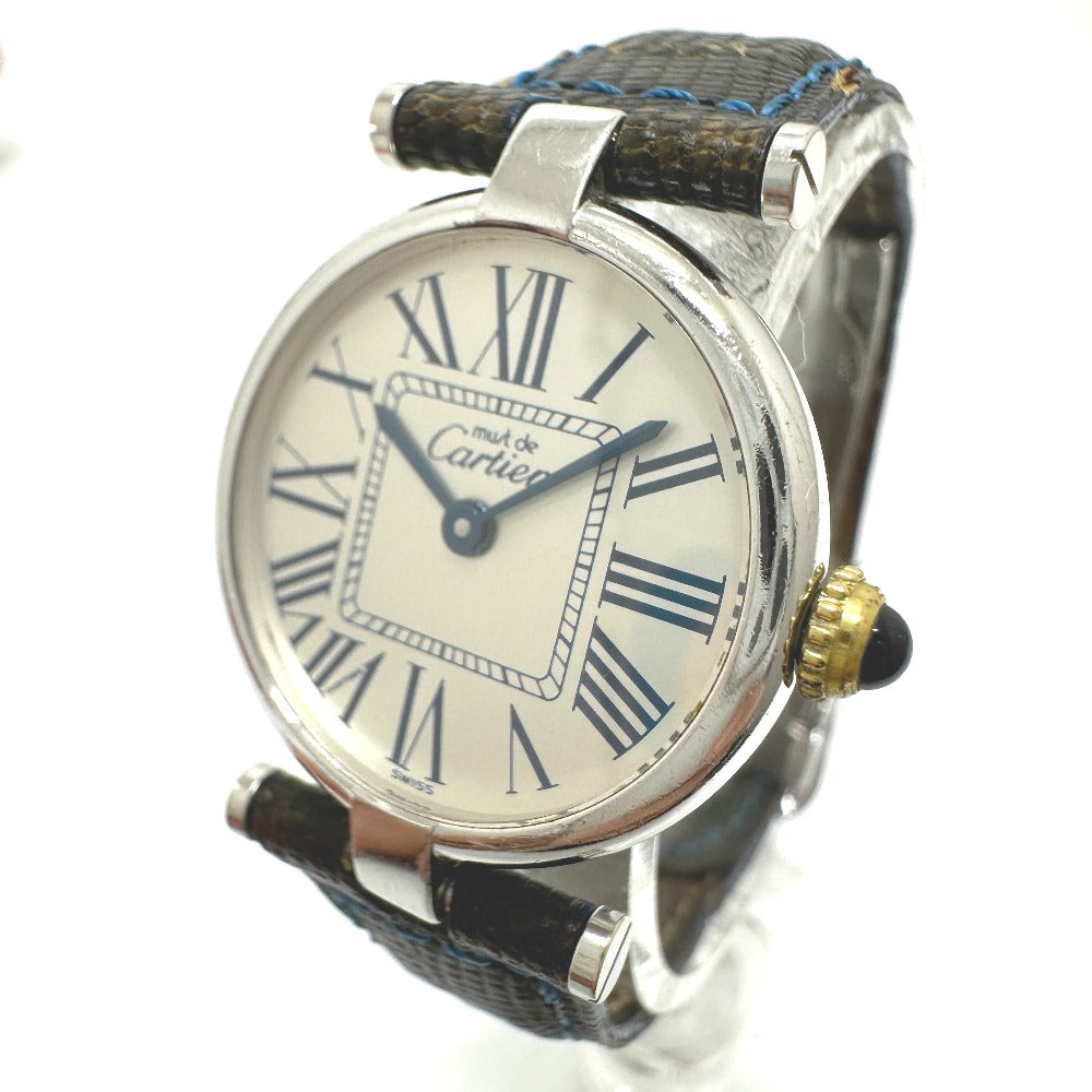 Cartier マスト ヴァンドーム レディース時計 SV925 革ベルト