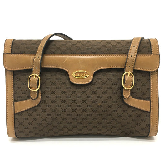 GUCCI 067 マイクロGG オールドグッチ トートバッグ ショルダーバッグ GGキャンバスxレザー レディース - brandshop-reference