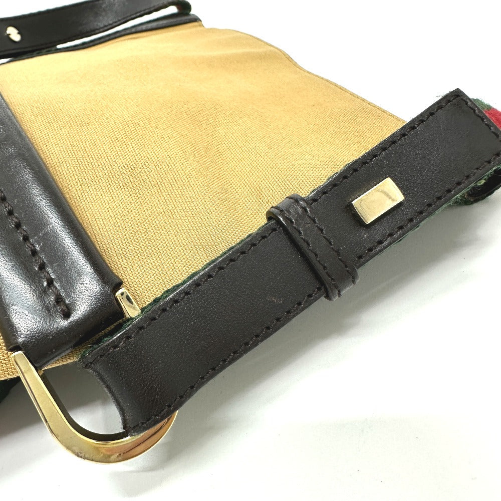 GUCCI 001・4286 ヴィンテージ シェリーライン バケツ型 カバン 肩掛け ショルダーバッグ レザー/キャンバス レディース - brandshop-reference