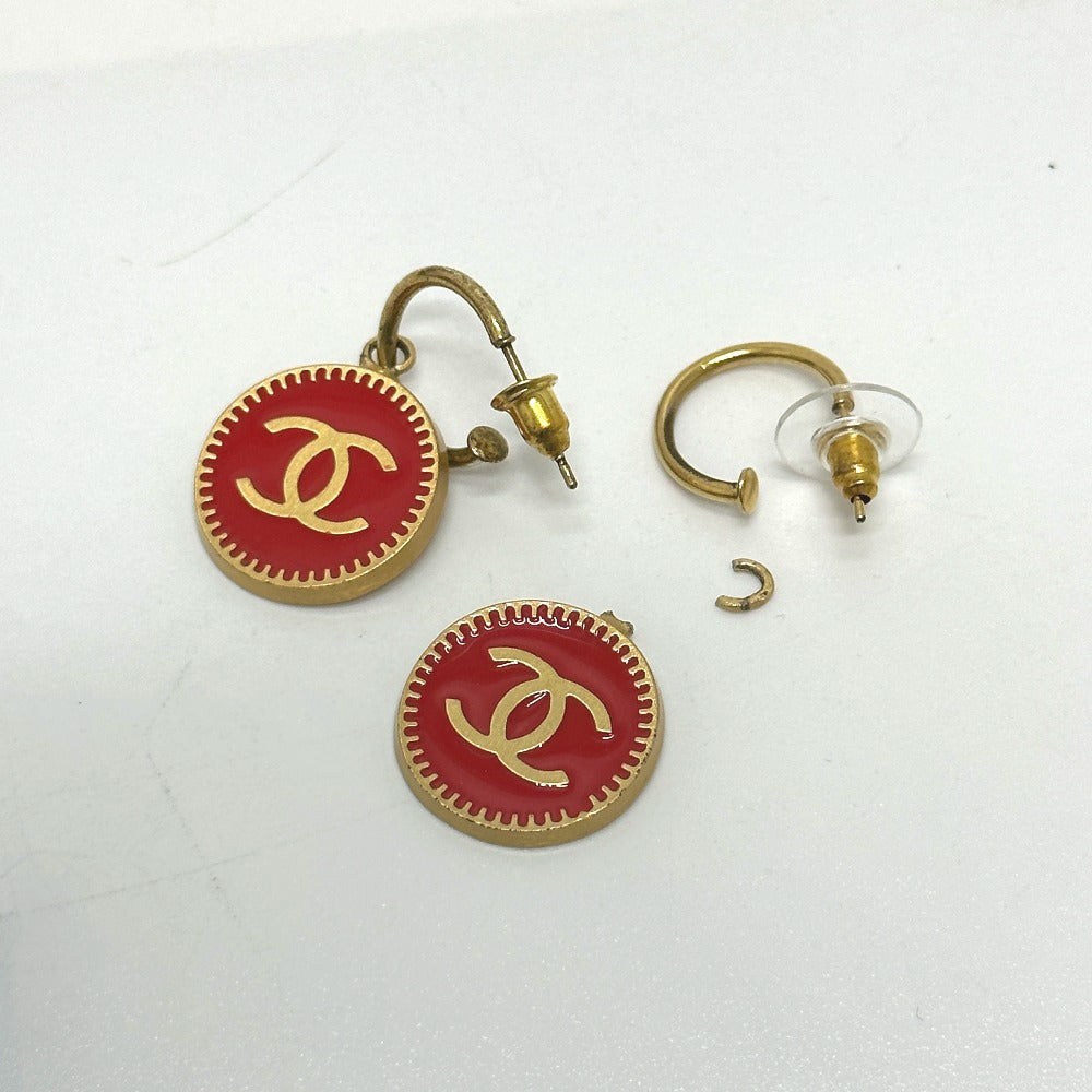 アクセサリーシャネル CHANEL ココマーク CC 01P ピアス GP レッド