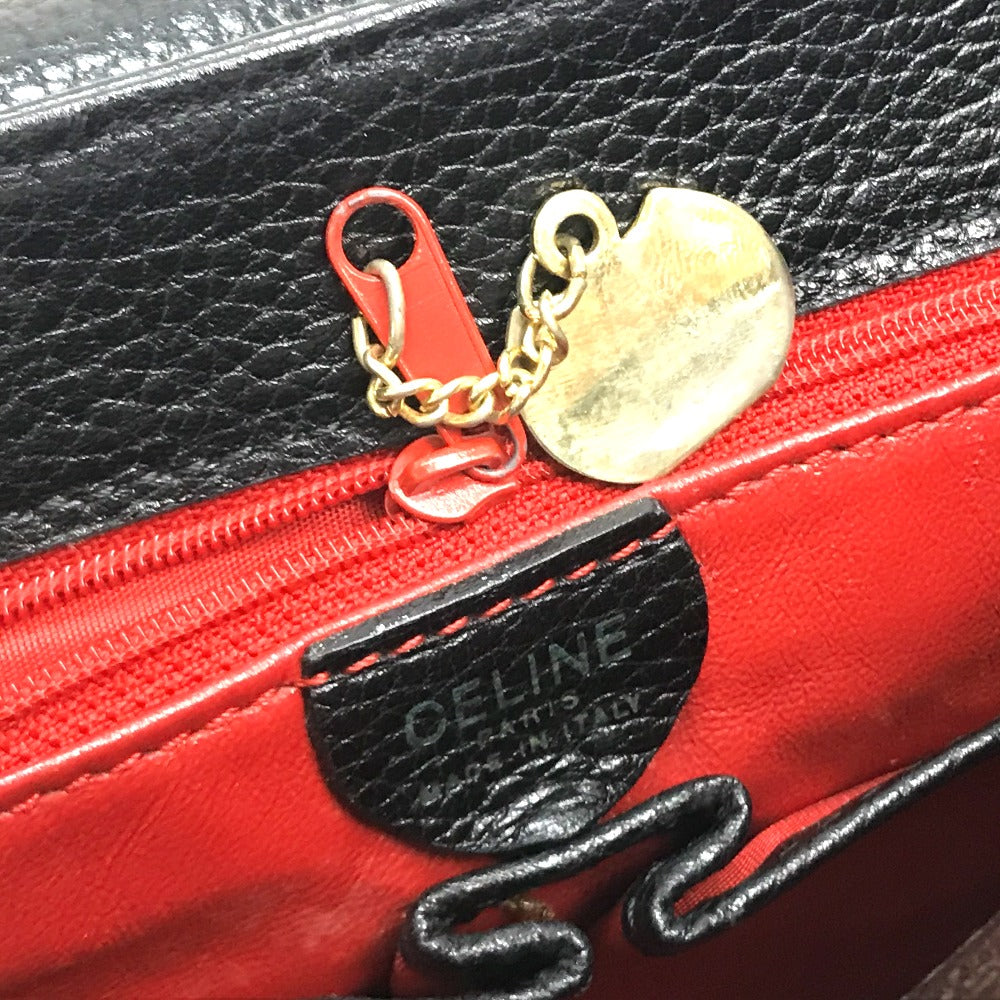 CELINE ヴィンテージ サークルロゴ ワンショルダーバッグ ハンドバッグ レザー レディース - brandshop-reference