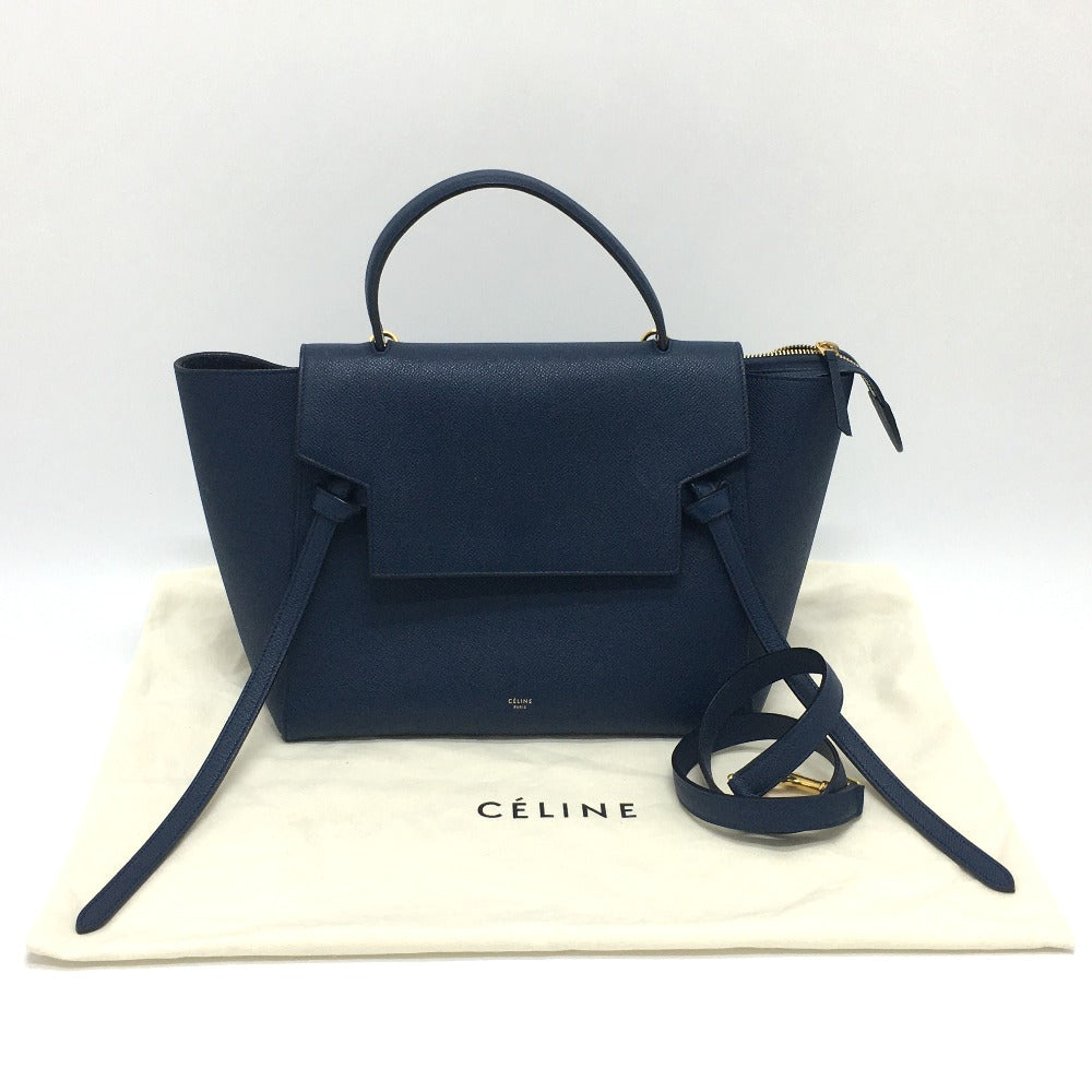 CELINE 176103ZVA.07DS フラップ ベルトバッグ ミニ セミショルダーバッグ ハンドバッグ グレインドカーフスキン レディース - brandshop-reference