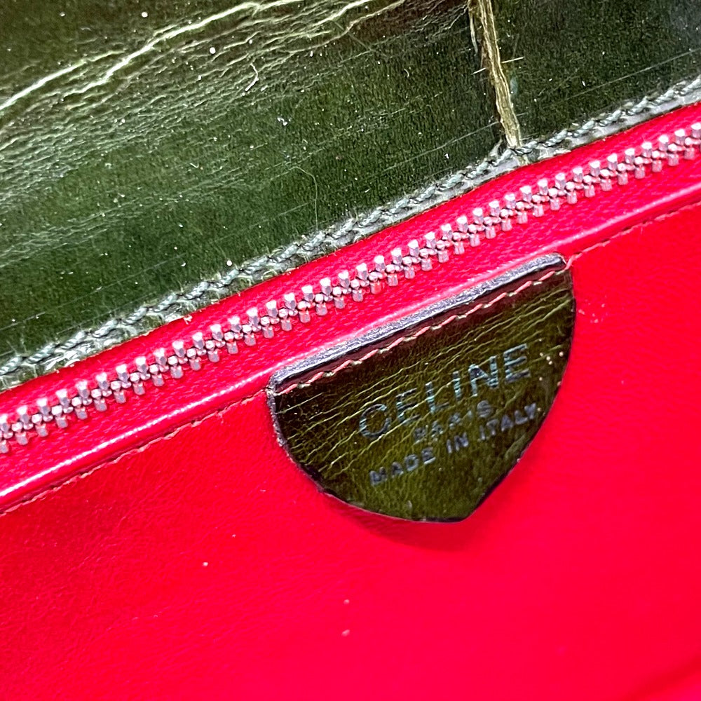 CELINE クロコ型押し ハンドバッグ カバン バニティ ボックス型 ハンドバッグ レザー レディース - brandshop-reference