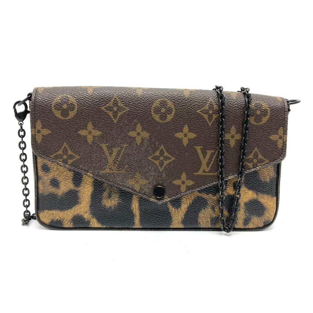 LOUIS VUITTON M62002 Leopard Monogram Furyce 2WAY Chain Wallet 