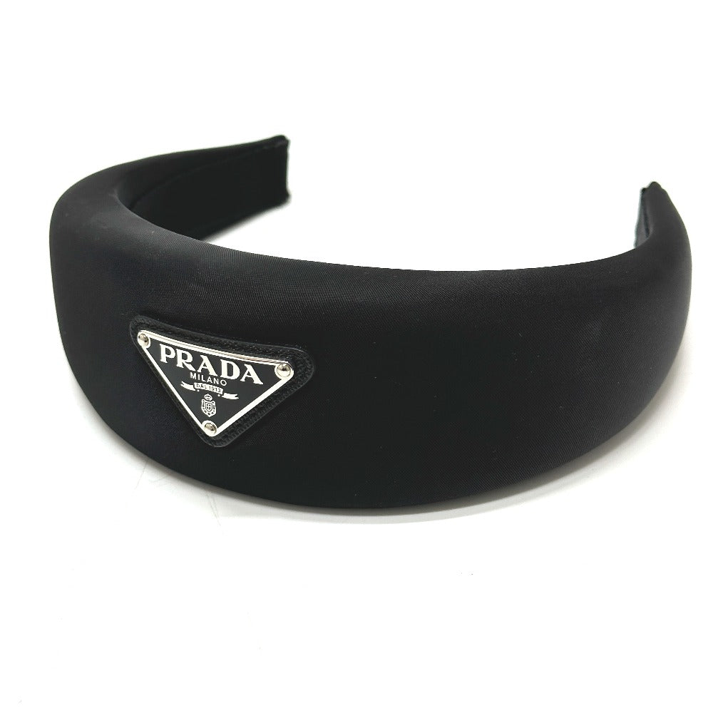 PRADA トライアングルロゴ ヘアアクセサリー ヘアバンド ヘッドバンド