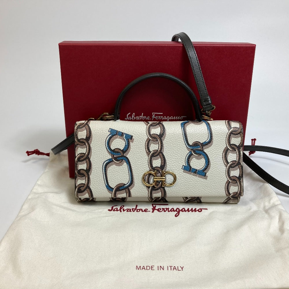 Salvatore Ferragamo ガンチーニ 2WAY ショルダーバッグ ハンドバッグ レザー レディース - brandshop-reference
