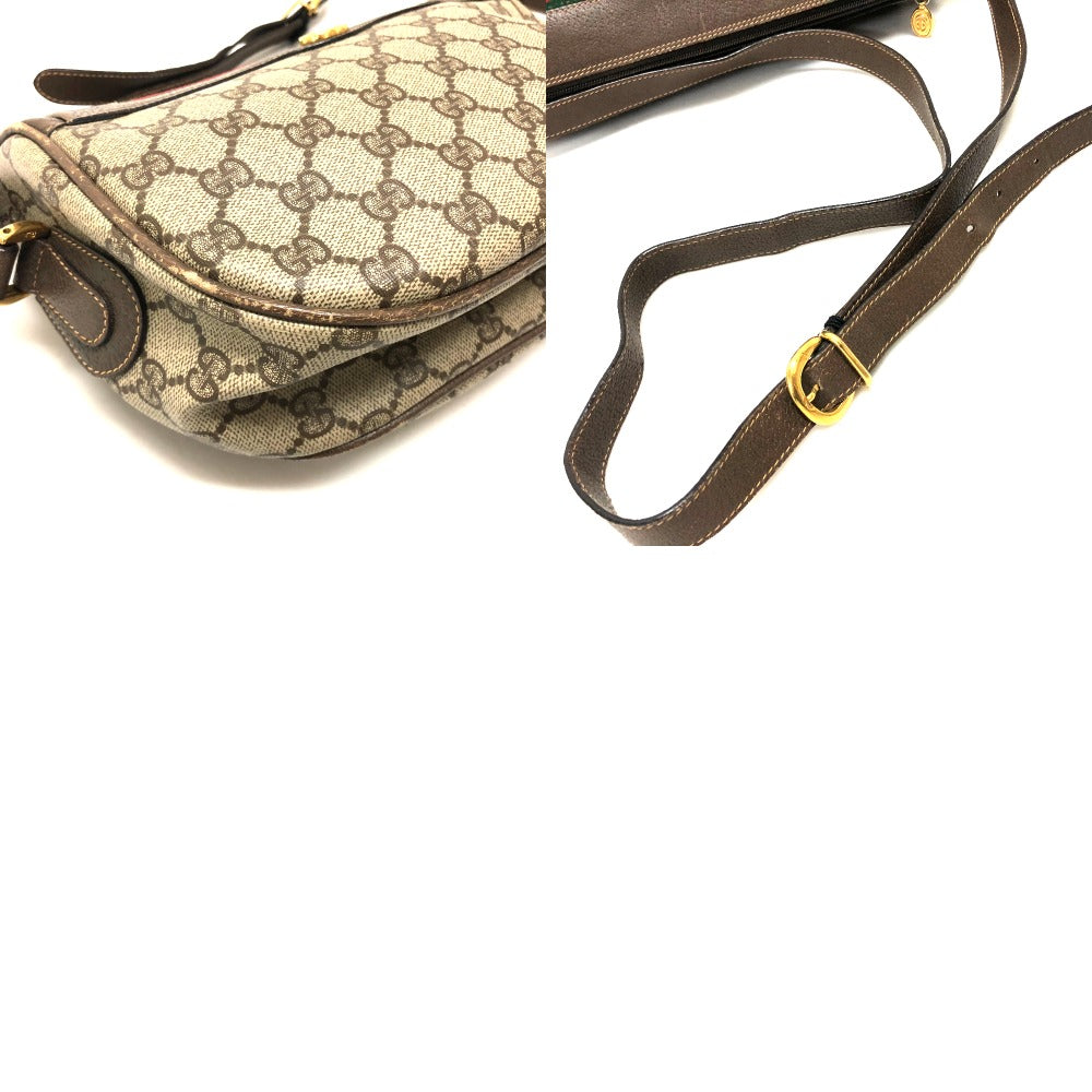 GUCCI 001115 0918 ポシェット ウェビングライン GGプラス オールドグッチ PVC×レザー レディース ショルダーバッグ - brandshop-reference