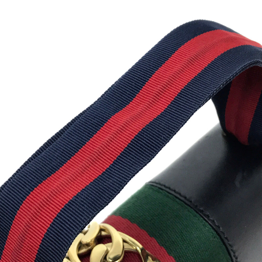 GUCCI 421882 シェリーライン シルヴィ スモール リボン ショルダーバッグ レザー レディース - brandshop-reference