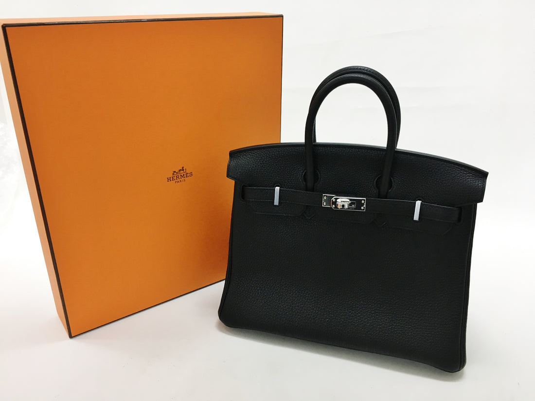 First post with AUTHENTIC HERMES Birkin 25 Hand Bag black