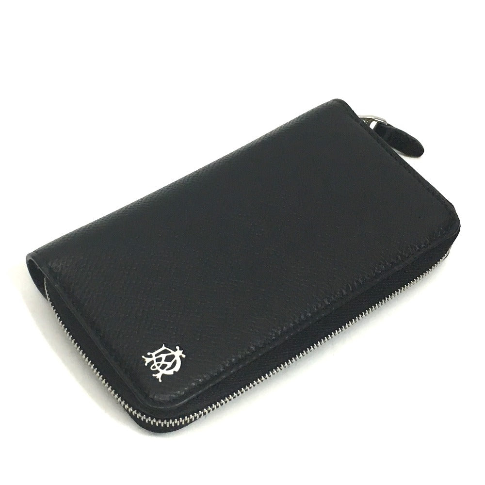 Dunhill Round Zip 6-Key Case, Leather Goods, Key Holder, 6-Key Case with Key Fob, Men's, Black