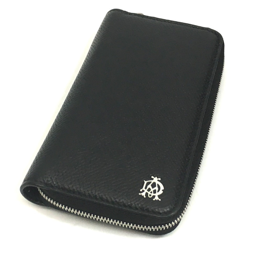 Dunhill Round Zip 6-Key Case, Leather Goods, Key Holder, 6-Key Case with Key Fob, Men's, Black