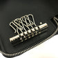 Dunhill Round Zip 6-Key Case, Leather Goods, Key Holder, 6-Key Case with Key Fob, Men's, Black