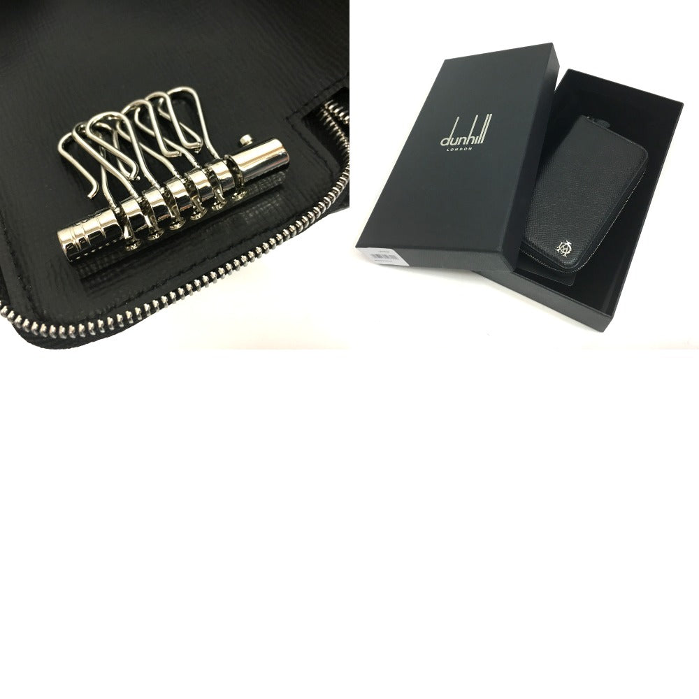Dunhill Round Zip 6-Key Case, Leather Goods, Key Holder, 6-Key Case with Key Fob, Men's, Black