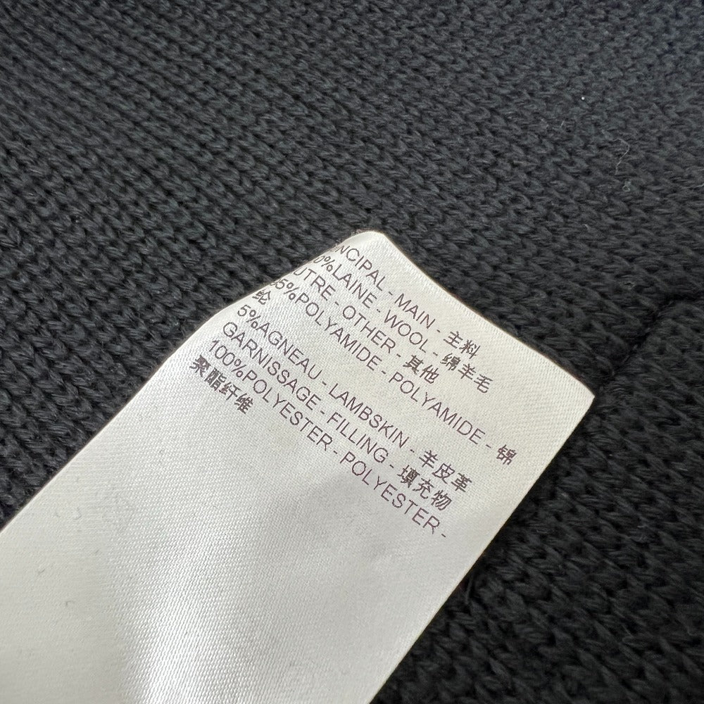 LOUIS VUITTON Logo Bicolor Apparel Short Sleeve Knit Down RW241W Dress Wool Women's Black