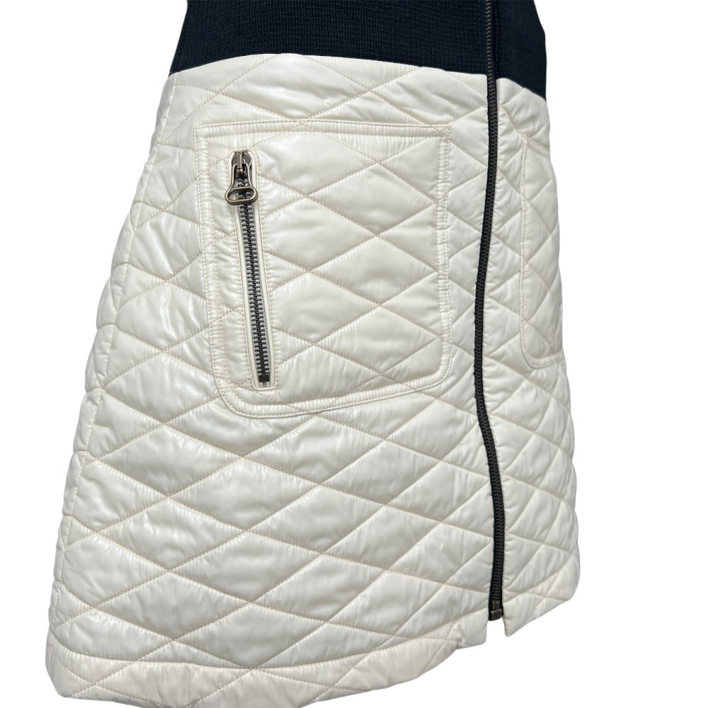 LOUIS VUITTON Logo Bicolor Apparel Short Sleeve Knit Down RW241W Dress Wool Women's Black