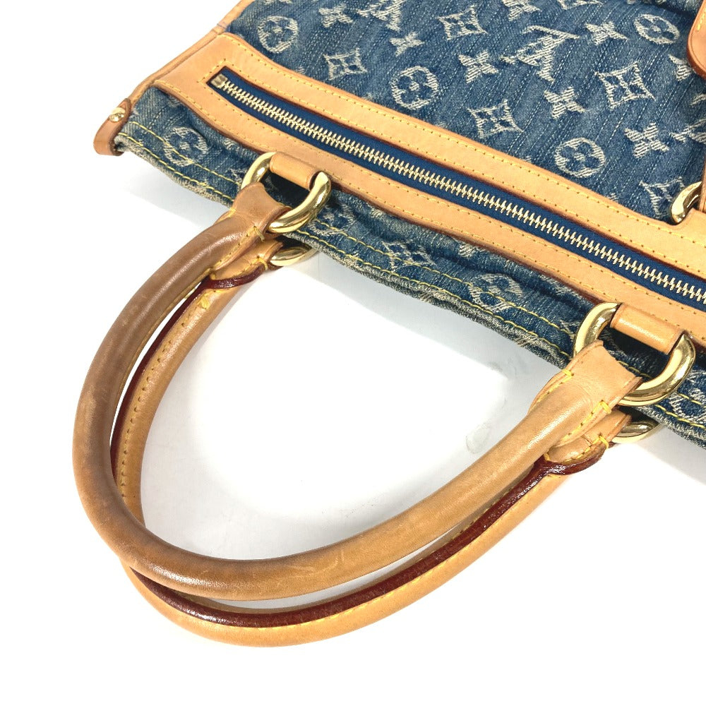 LOUIS VUITTON M95018  モノグラムデニム フラット・ショッパー トートバッグ カバン 肩掛け ショルダーバッグ モノグラムデニム レディース