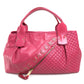 MARC JACOBS logo quilted handbag/tote bag in leather, women's, pink.