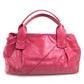 MARC JACOBS logo quilted handbag/tote bag in leather, women's, pink.