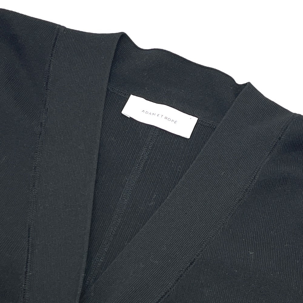 Adam et Rope Apparel, knitwear, V-neck, button-up knit, thick cardigan cotton Black Used