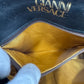VERSACE Vintage Leopard Print Drawstring Shoulder Bag in Leather/PVC, Yellow