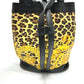 VERSACE Vintage Leopard Print Drawstring Shoulder Bag in Leather/PVC, Yellow