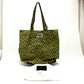 VERSACE Greca Eco Bag, Foldable Shoulder Bag/Tote Bag, Nylon, Women's, Blue