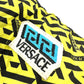 VERSACE Greca Eco Bag, Foldable Shoulder Bag/Tote Bag, Nylon, Women's, Blue